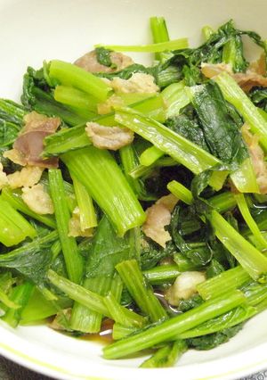 ❤お弁当シリーズ「小松菜と豚肉の炒め物」-レシピのメイン写真