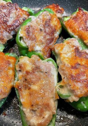 カリカリチーズ☆ピーマンの肉詰め-レシピのメイン写真