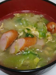 簡単!たっぷりレタスの中華風スープ-レシピのメイン写真