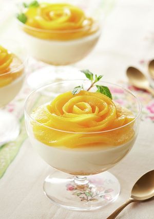 薔薇のカップレアチーズケーキ-レシピのメイン写真