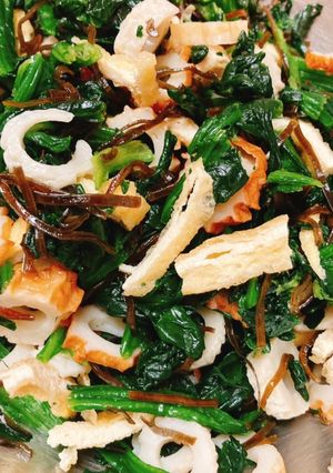 超簡単！一品料理！ほうれん草・塩昆布-レシピのメイン写真