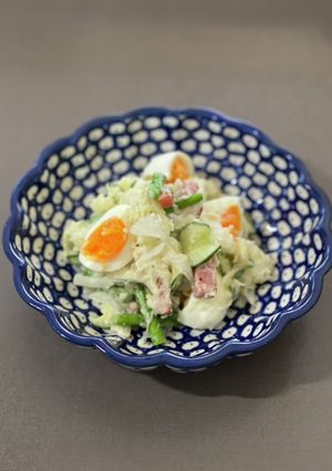 ゆで卵とベーコン入ポテサラ〜何食べ#98-レシピのメイン写真