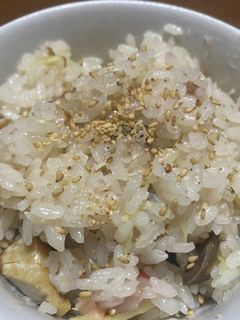俺流!塩サバの炊き込みご飯-レシピのメイン写真