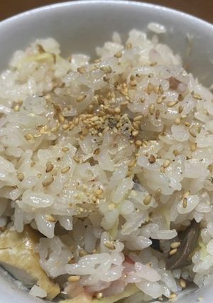 俺流!塩サバの炊き込みご飯-レシピのメイン写真