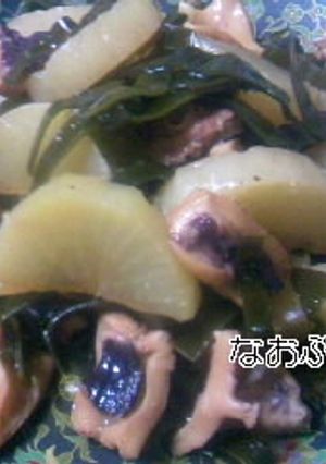 圧力鍋で柔らか♪タコ頭と大根の昆布の煮物-レシピのメイン写真