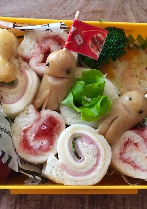 幼稚園 お弁当 くるくる サンドイッチ-レシピのメイン写真