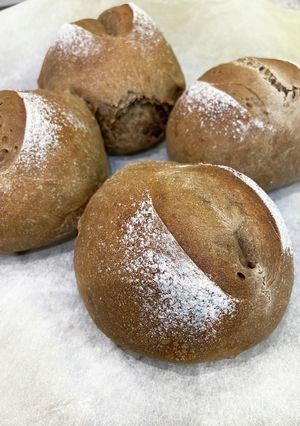 常温発酵♪　天然酵母ほうじ茶パン-レシピのメイン写真