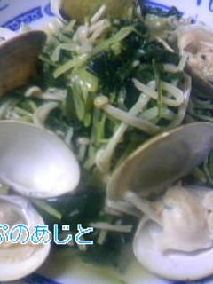 蛤と水菜のペペロン煮びたし-レシピのメイン写真