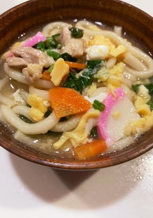 ゆかりのイブクロ　　かきたまうどん-レシピのメイン写真