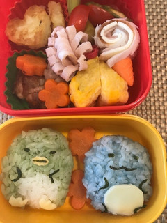 すみっこぐらしのとかげとペンギンキャラ弁-レシピのメイン写真