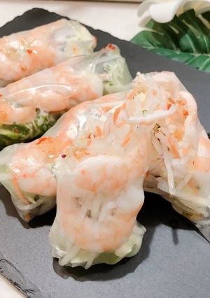 チリソースで食べる生春巻き♥-レシピのメイン写真