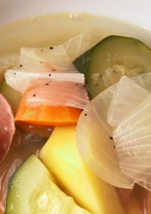 ソーセージの茹で汁でポトフ-レシピのメイン写真