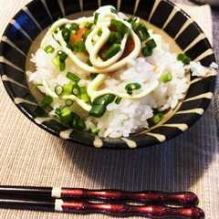 A picture of 何杯でもいける明太子乗せご飯。.