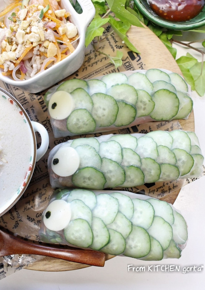 簡単にできる♬鯉のぼり生春巻き-レシピのメイン写真