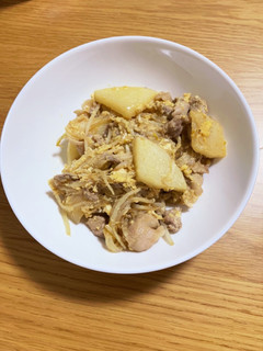 【簡単】豚肉と山芋のポン酢炒め-レシピのメイン写真