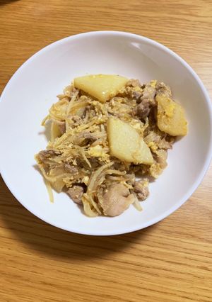 【簡単】豚肉と山芋のポン酢炒め-レシピのメイン写真
