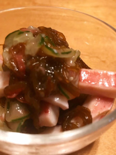 ボイルイカと胡瓜ともずくの梅にんにく和え-レシピのメイン写真