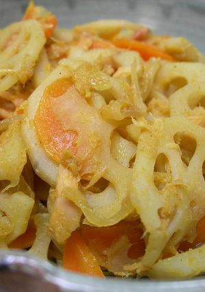 レンコンとにんじんのツナカレー炒め-レシピのメイン写真