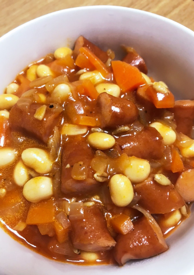 大豆とソーセージの腸活トマトスープ-レシピのメイン写真