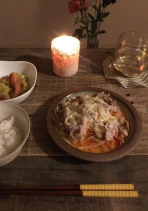 洗い物はお皿だけ！豚キムチーズ-レシピのメイン写真