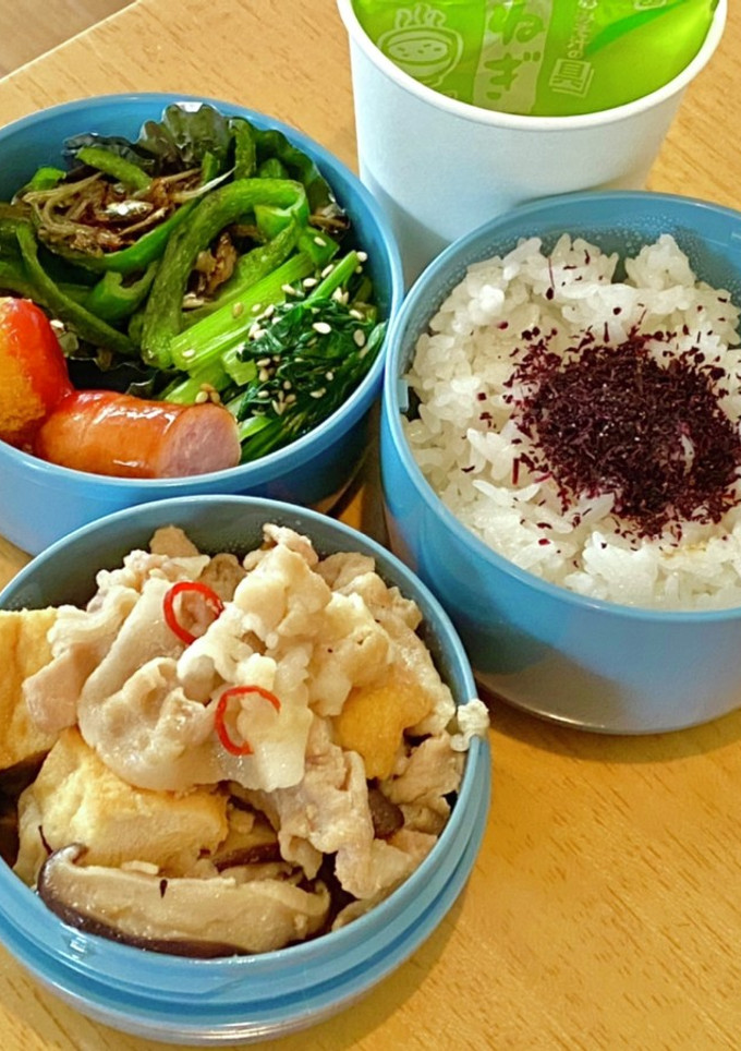 豚と厚揚げの甘い煮物　　タロの弁当122-レシピのメイン写真