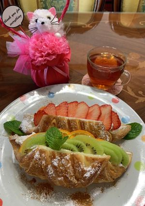 クリーミー　ホイップデニィッシュのデコ-レシピのメイン写真