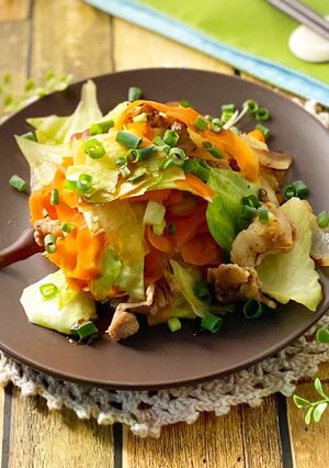 時短 約15分で♪ヘルシー肉野菜蒸し炒め-レシピのメイン写真