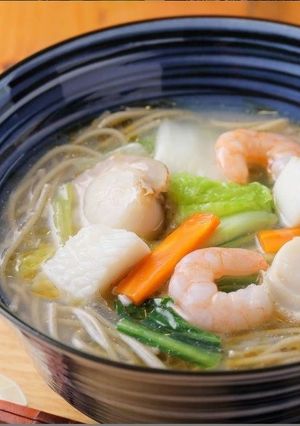 海鮮あかもく温麺-レシピのメイン写真