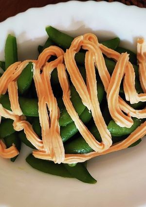 スナップえんどうの明太子マヨネーズかけ-レシピのメイン写真