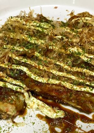 四角いお好みモダン焼き・チーズ入り♬-レシピのメイン写真