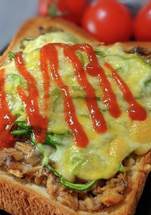 缶詰で簡単◎さば味噌ピザトースト-レシピのメイン写真