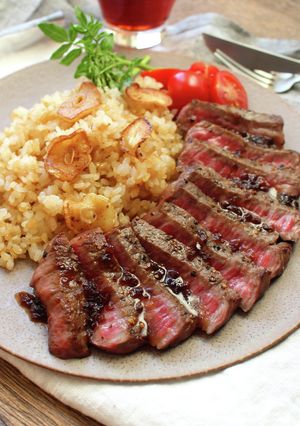 万能きび酢ドレッシングでステーキプレート-レシピのメイン写真