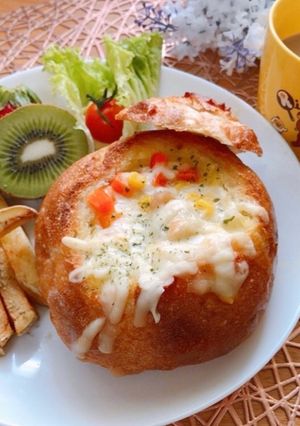 ブレットボウル(パンでグラタン)手抜き-レシピのメイン写真