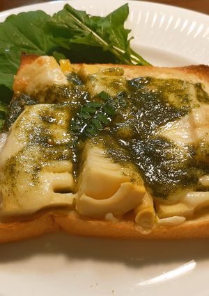 筍とハムのチーズトースト　木の芽ソース-レシピのメイン写真