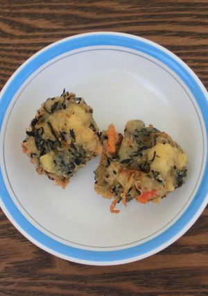 （保育所）豆腐とひじきのかき揚げ-レシピのメイン写真