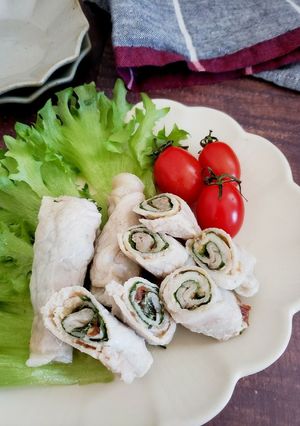 レンジ5分！塩麹うめみそのレンチン肉巻き-レシピのメイン写真