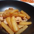 大根と豚肉のオイスターソース炒め