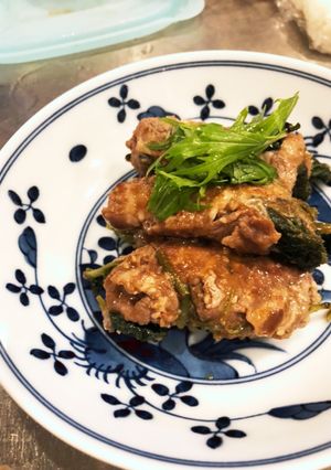 三つ葉の大量消費の肉巻き-レシピのメイン写真