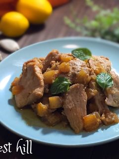 鶏むね肉と生パイナップルの醤油煮-レシピのメイン写真