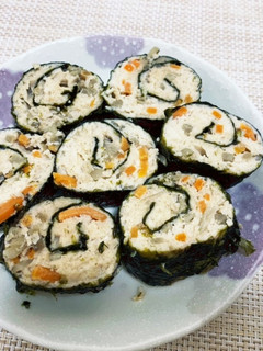 レンジで3分!鶏肉のなんちゃって海苔巻き-レシピのメイン写真