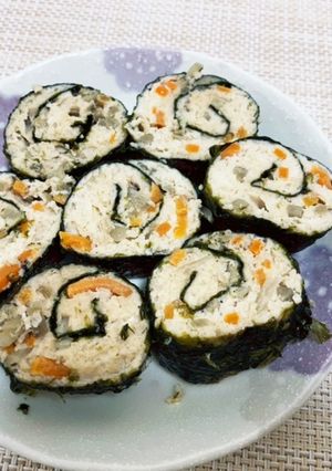 レンジで3分!鶏肉のなんちゃって海苔巻き-レシピのメイン写真