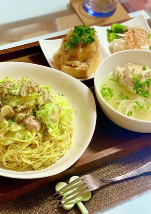 キャベツとツナのペペロンチーノ-レシピのメイン写真