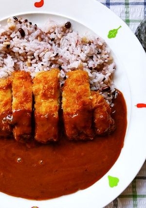 カツカレーは雑穀米で♪-レシピのメイン写真