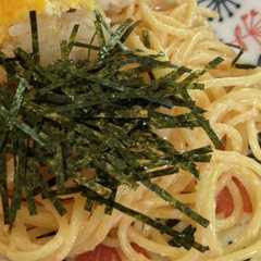 รูปของ たらこスプレッドでたらこパスタ♡