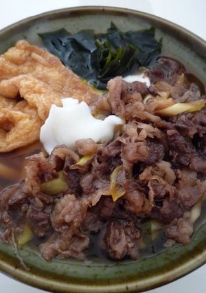 肉&きつね温かうどん-レシピのメイン写真