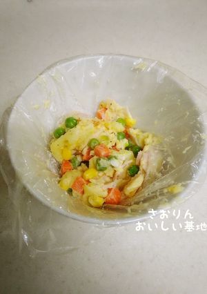 ポリ袋♪包丁なしdeポテトサラダ-レシピのメイン写真