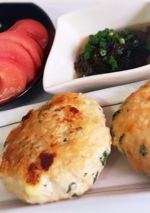 ヘルシー！鶏胸肉のしそチーズバーグ-レシピのメイン写真