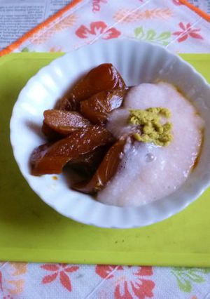 キハダマグロのヅケ＋とろろのタパス-レシピのメイン写真