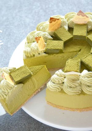 抹茶のチョコレートチーズケーキ-レシピのメイン写真