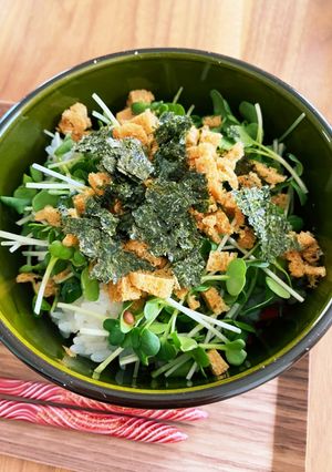 秒で!カイワレときざみあげ丼-レシピのメイン写真